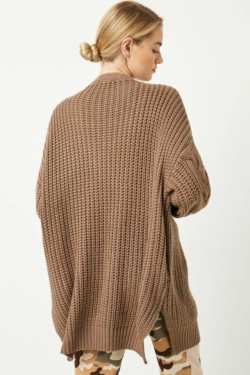 Womens Oversized Sweater Knit Cardigan sold by Hayden product image thumbnail 4
