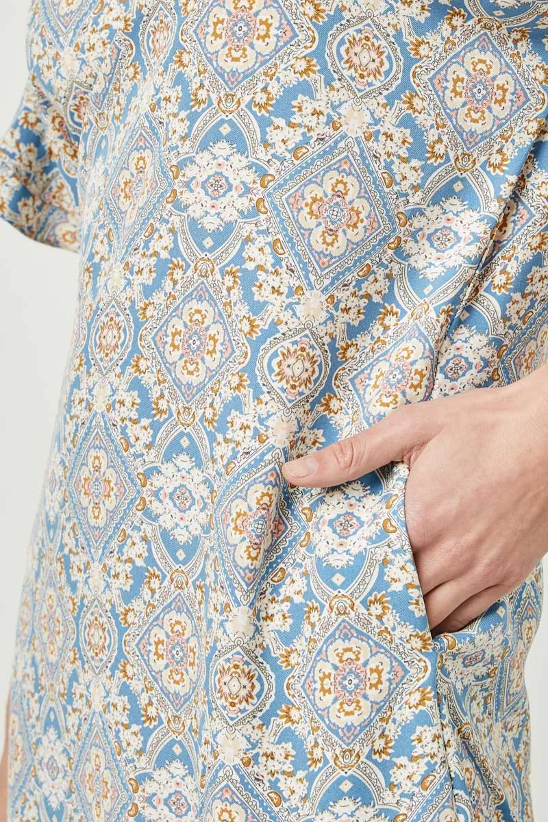 Womens Paisley Print Ruffle Print Shift Dress sold by Hayden product image thumbnail 4