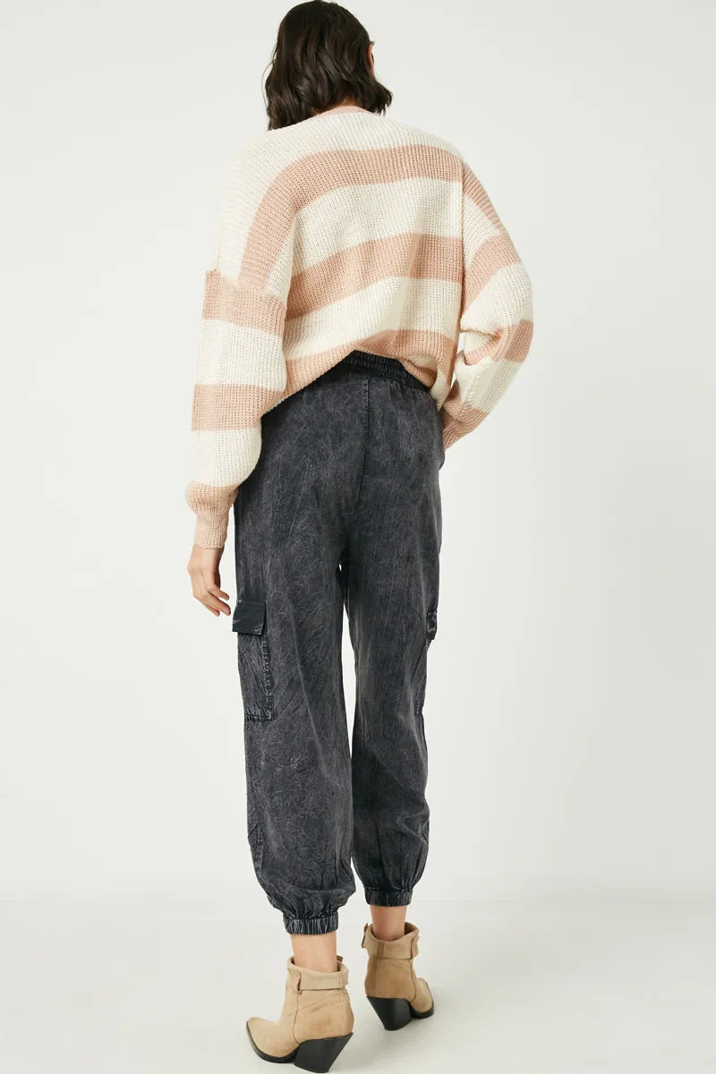 Womens Mineral Washed Cargo Joggers sold by Hayden product image thumbnail 4