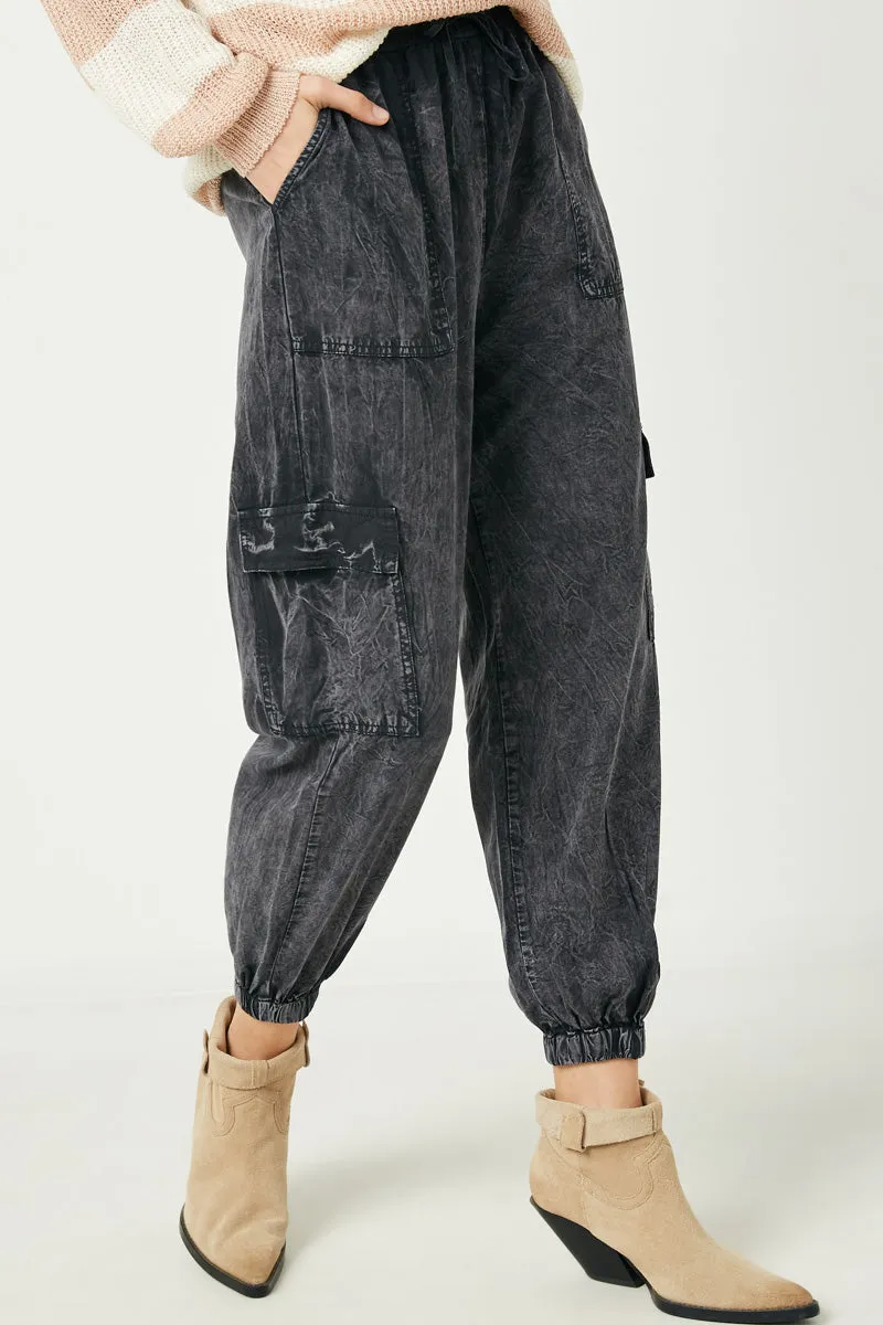 Womens Mineral Washed Cargo Joggers sold by Hayden product image thumbnail 2