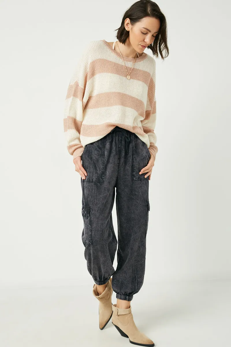 Womens Mineral Washed Cargo Joggers sold by Hayden