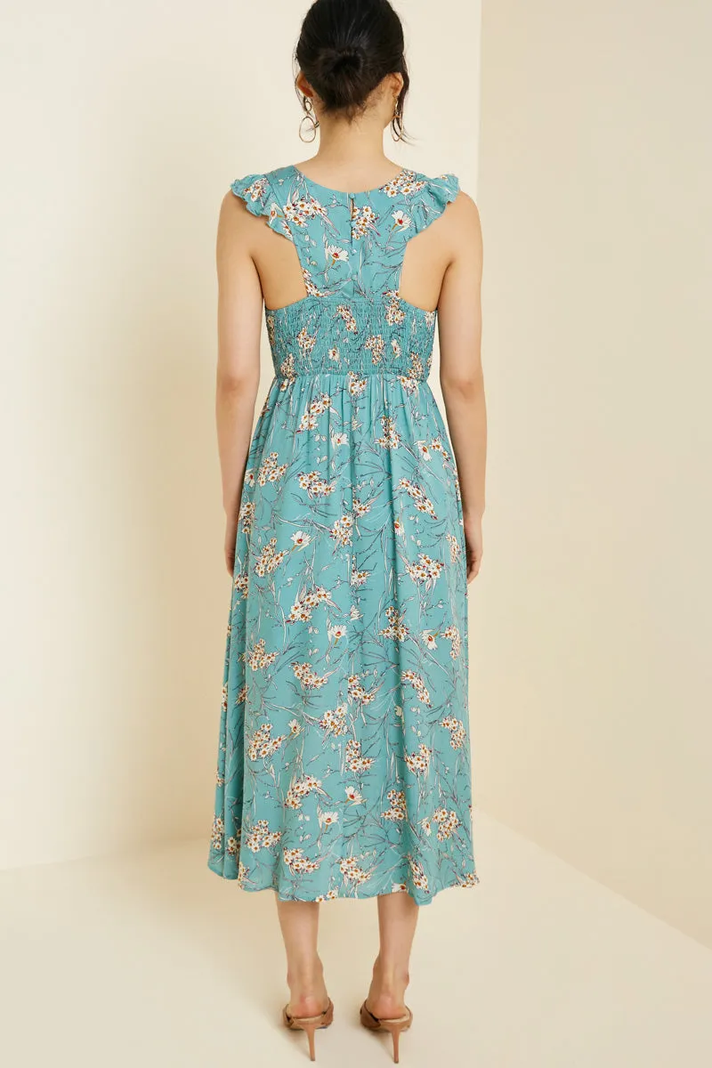 Womens Floral Smock Pocket Maxi Dress sold by Hayden product image thumbnail 2