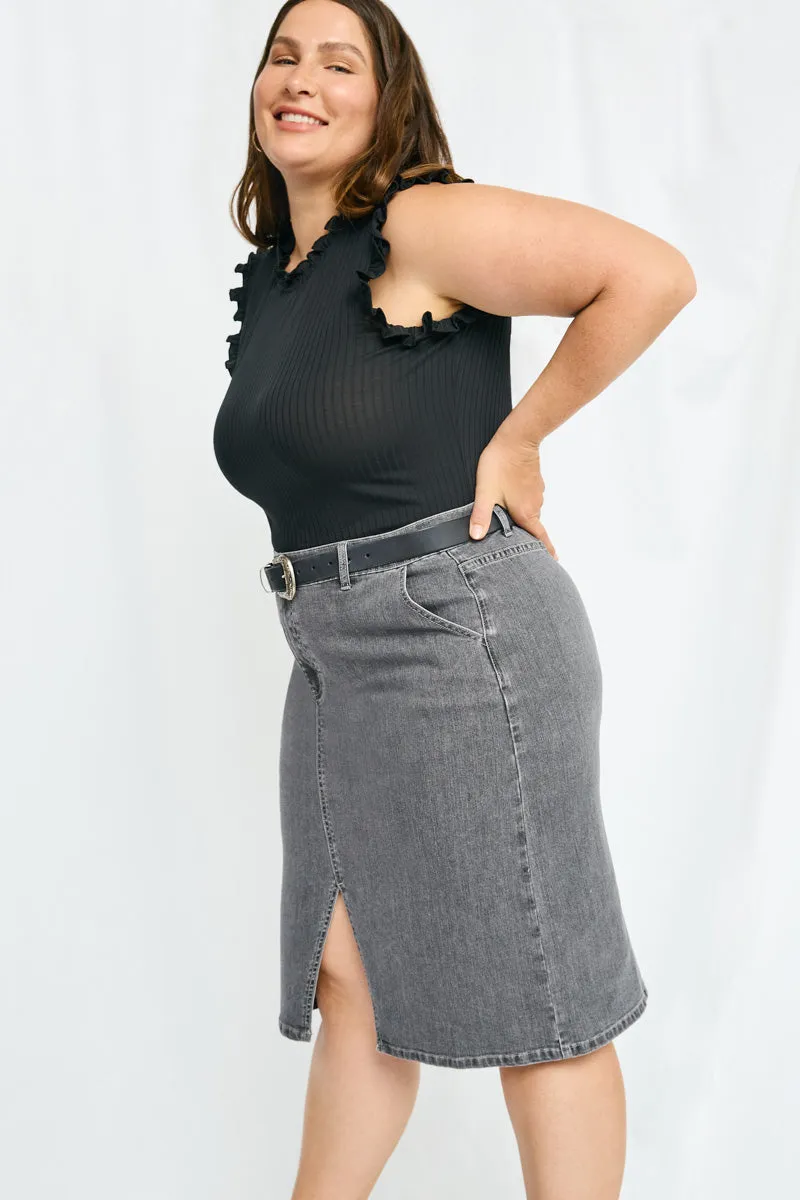 Womens Ruffle High-Neck Tank Top sold by Hayden product image thumbnail 2