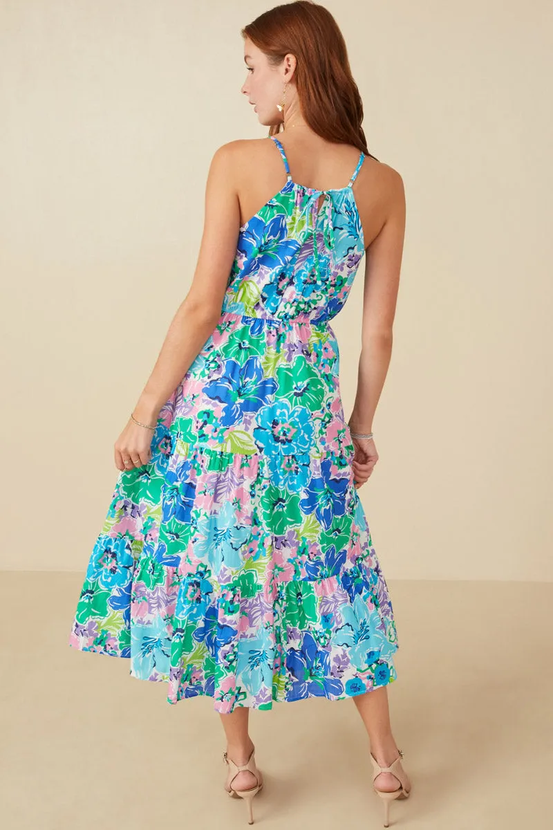 Womens Tropical Floral Square Halter Neck Dress sold by Hayden product image thumbnail 4