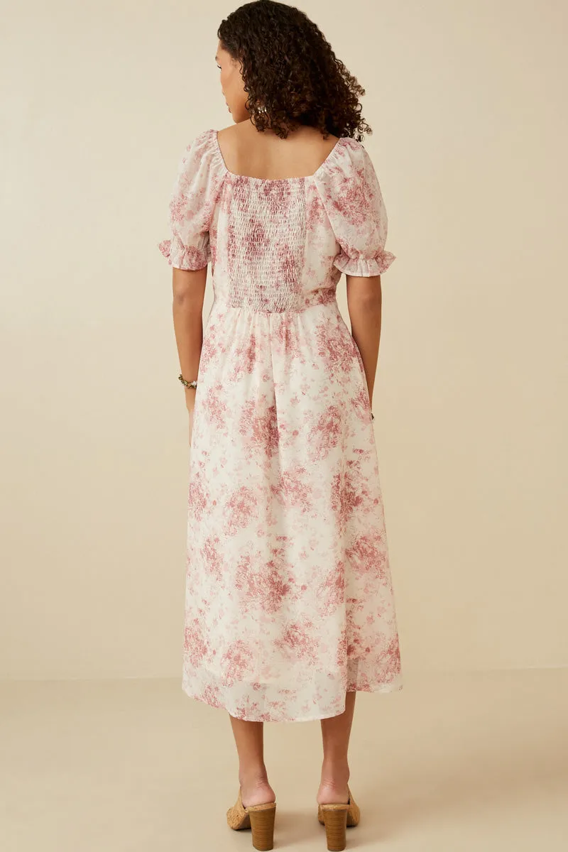 Womens Wrapped Bow Back Smocked Chiffon Dress sold by Hayden product image thumbnail 4