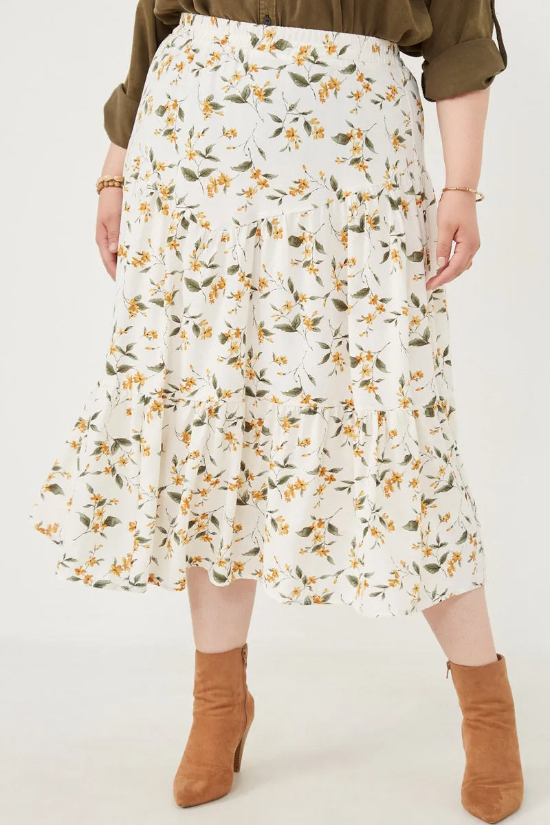 Womens Floral Elastic Waist Midi Skirt sold by Hayden product image thumbnail 2