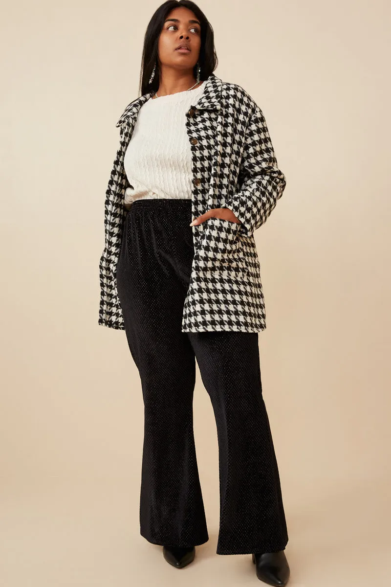 Womens Houndstooth Front Pocket Button Detail Coat sold by Hayden product image thumbnail 5
