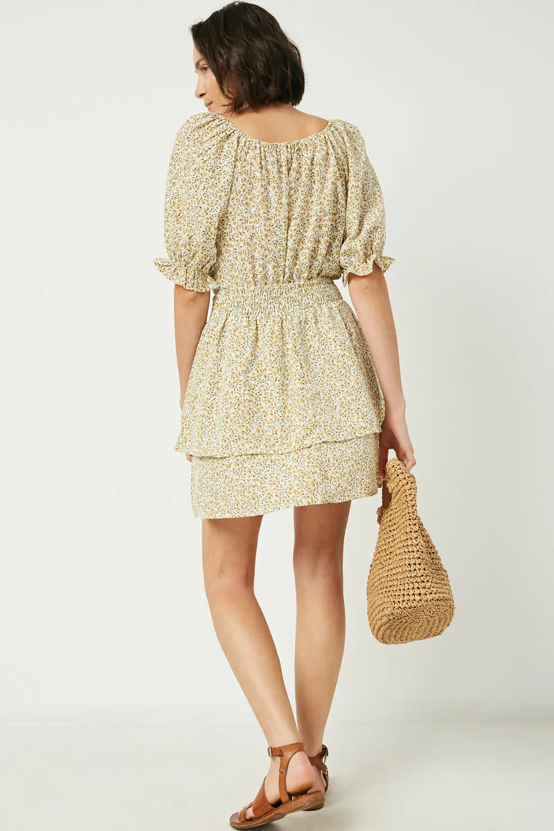 Womens Ruffled Hem Button Up Floral Top sold by Hayden product image thumbnail 5