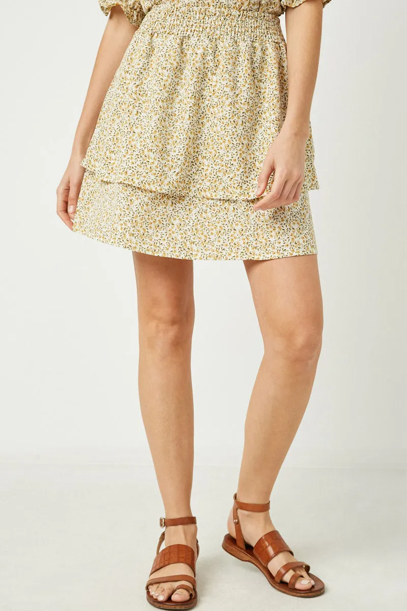 Womens Ruffled Hem Button Up Floral Top sold by Hayden product image thumbnail 2