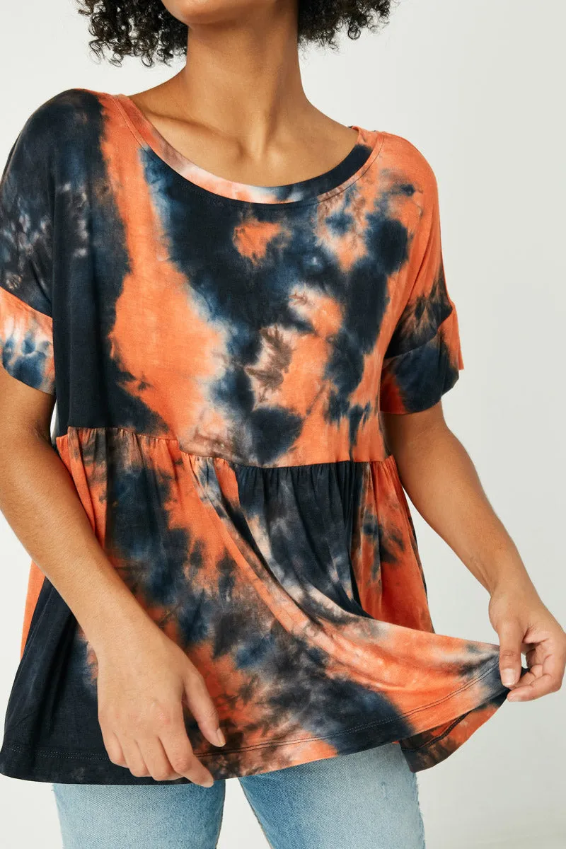 Womens Tie Dye Peplum Tee sold by Hayden product image thumbnail 4