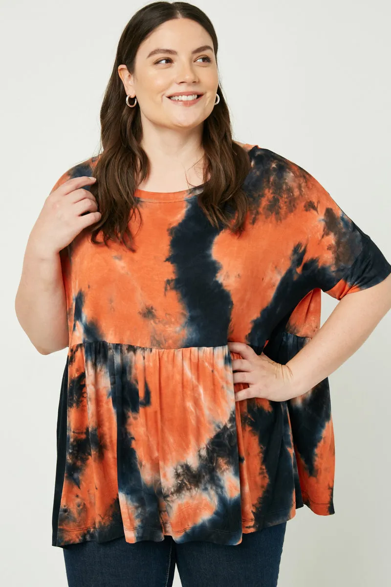 Womens Tie Dye Peplum Tee sold by Hayden product image thumbnail 5