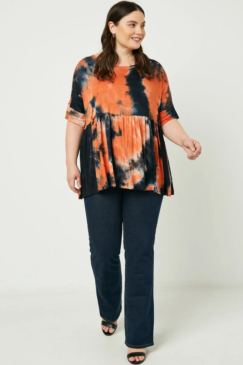 Womens Tie Dye Peplum Tee sold by Hayden product image thumbnail 2