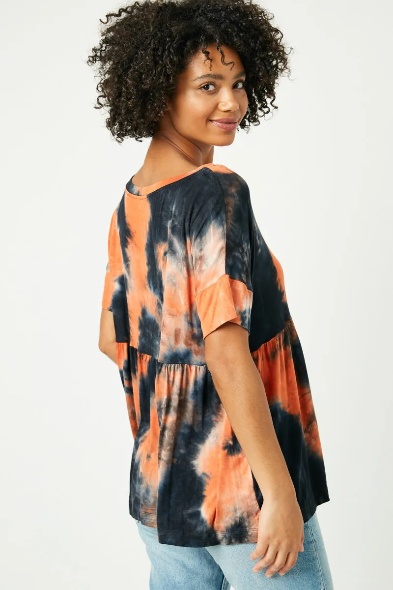 Womens Tie Dye Peplum Tee sold by Hayden product image thumbnail 3