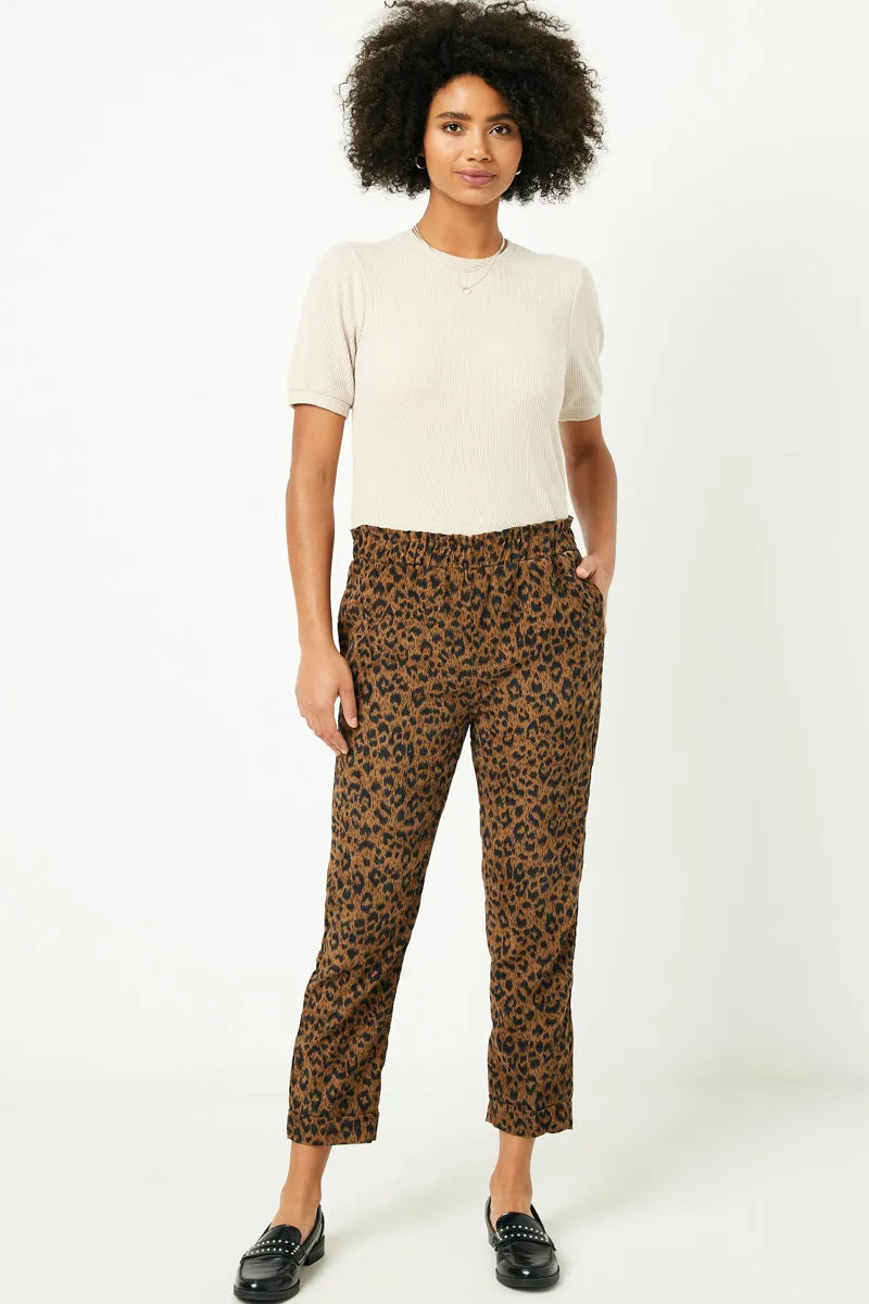 Womens Animal Print Elastic Waist Corduroy Pants sold by Hayden product image thumbnail 2