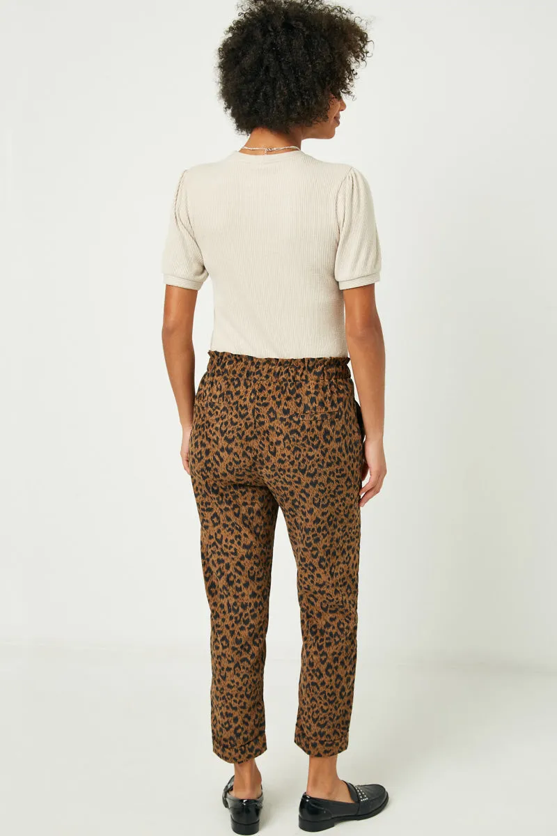 Womens Animal Print Elastic Waist Corduroy Pants sold by Hayden product image thumbnail 4