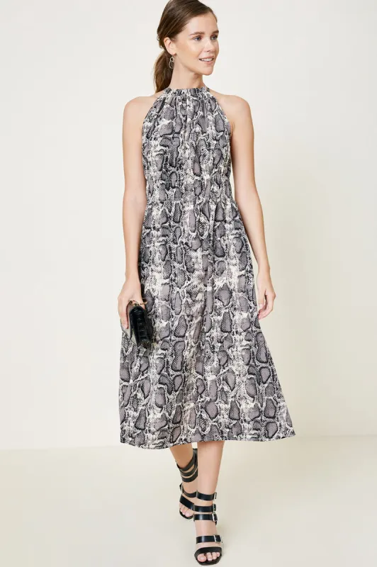 Womens Snakeskin Midi Dress sold by Hayden