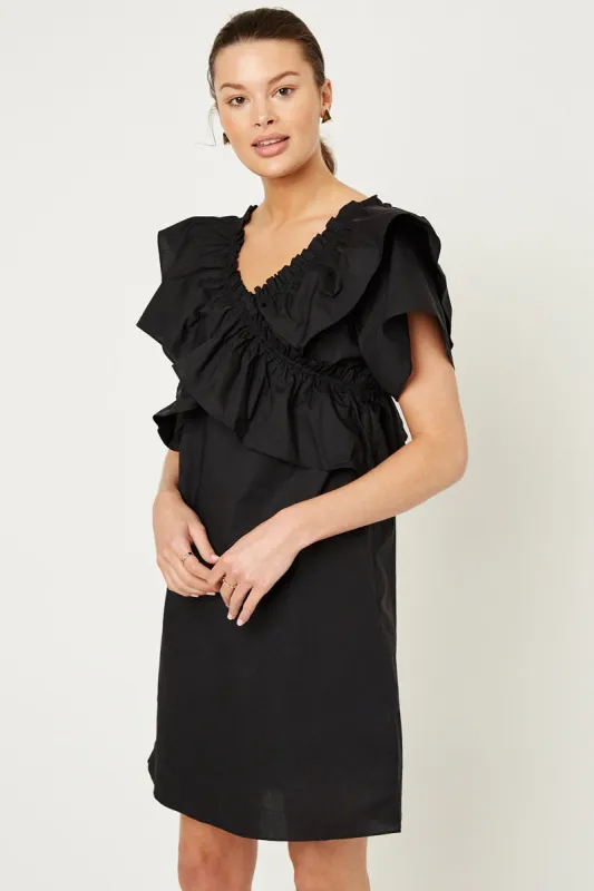 Womens Ruffle Off-Shoulder Mini Dress sold by Hayden