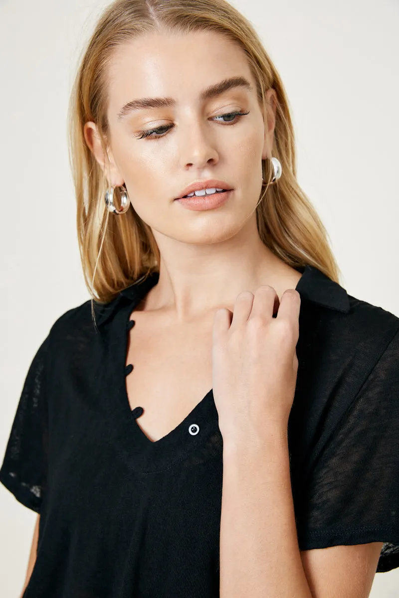 Womens Collared V-Neck Top sold by Hayden product image thumbnail 4