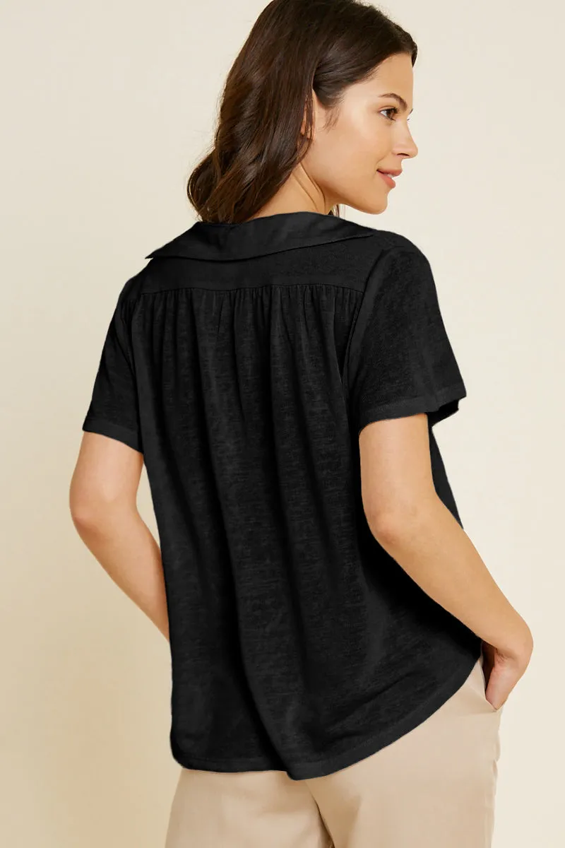 Womens Collared V-Neck Top sold by Hayden product image thumbnail 2