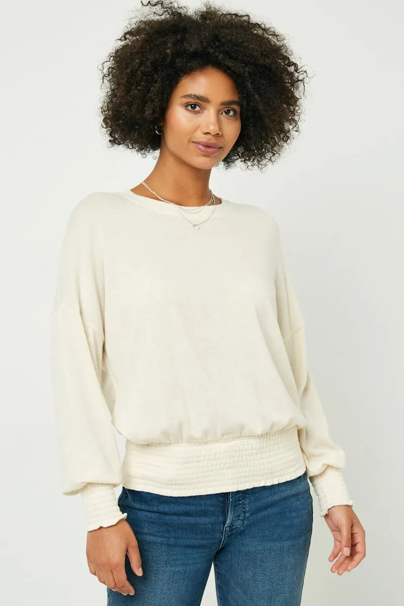 Womens Smocking Detailed Knit Top sold by Hayden
