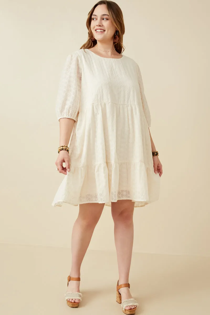 Womens Crochet Detail Scoop Neck Tiered Dress sold by Hayden product image thumbnail 4