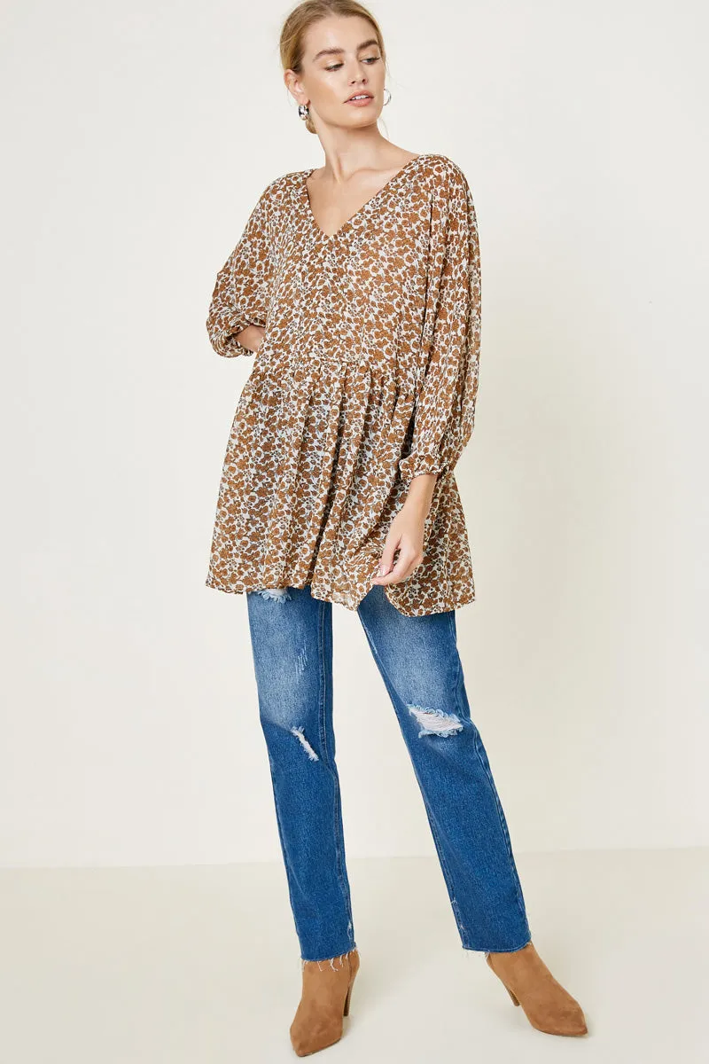 Womens Floral Balloon Sleeve Tunic Top sold by Hayden product image thumbnail 4