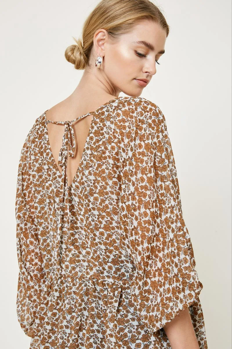 Womens Floral Balloon Sleeve Tunic Top sold by Hayden product image thumbnail 5