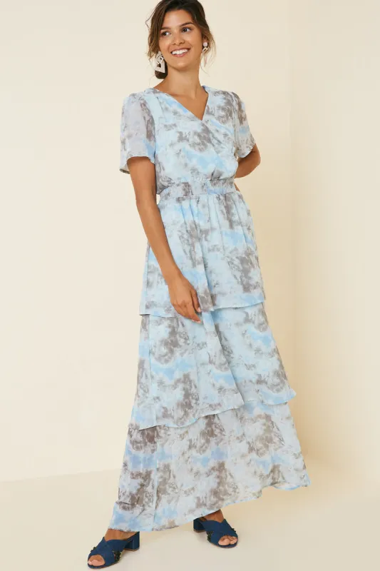 Womens Tie Dye Tiered Maxi Dress sold by Hayden