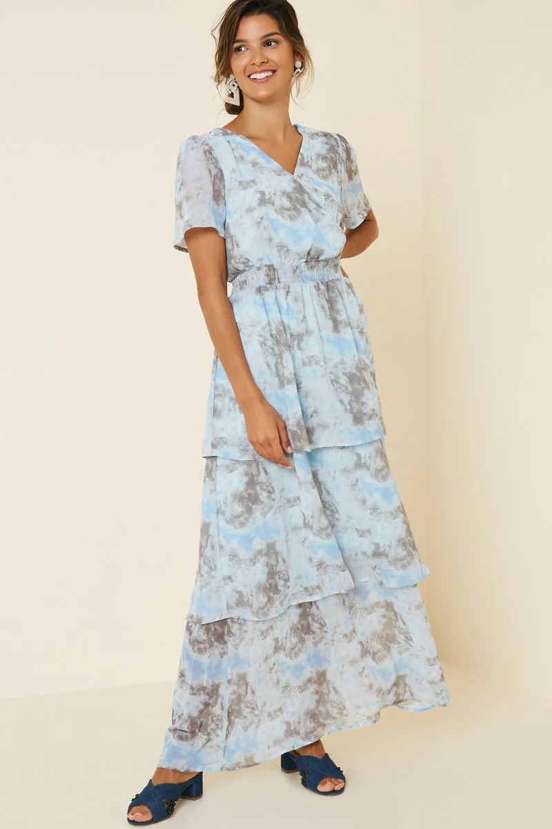 Womens Tie Dye Tiered Maxi Dress sold by Hayden