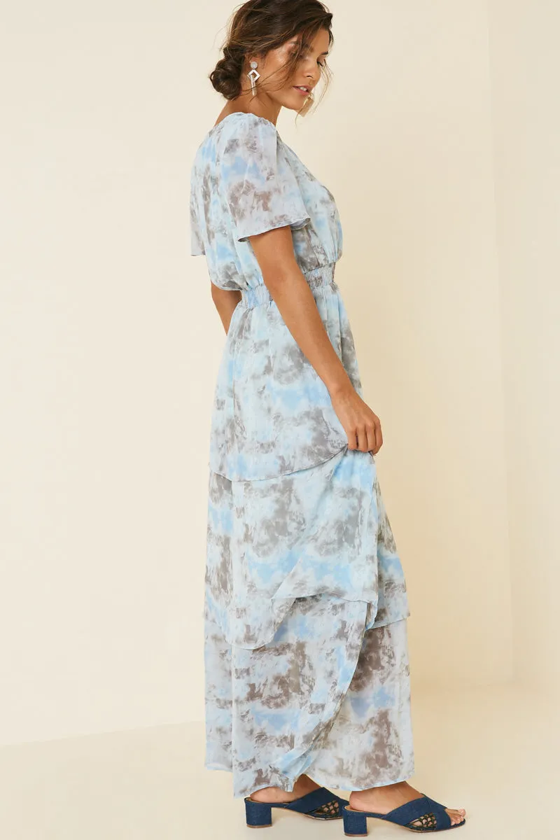 Womens Tie Dye Tiered Maxi Dress sold by Hayden product image thumbnail 3