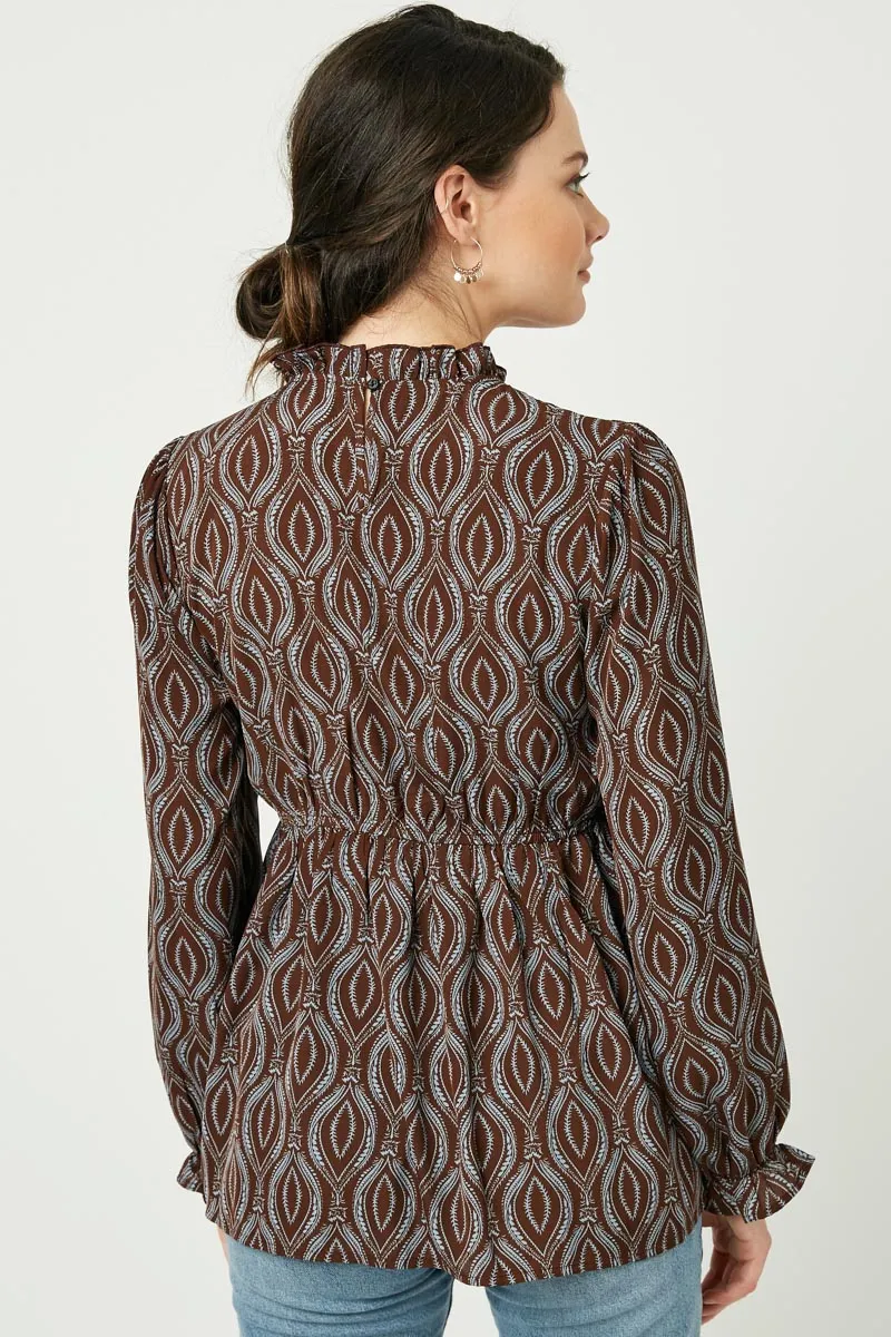 Womens Ruffle Sleeve Smocked Top sold by Hayden product image thumbnail 4