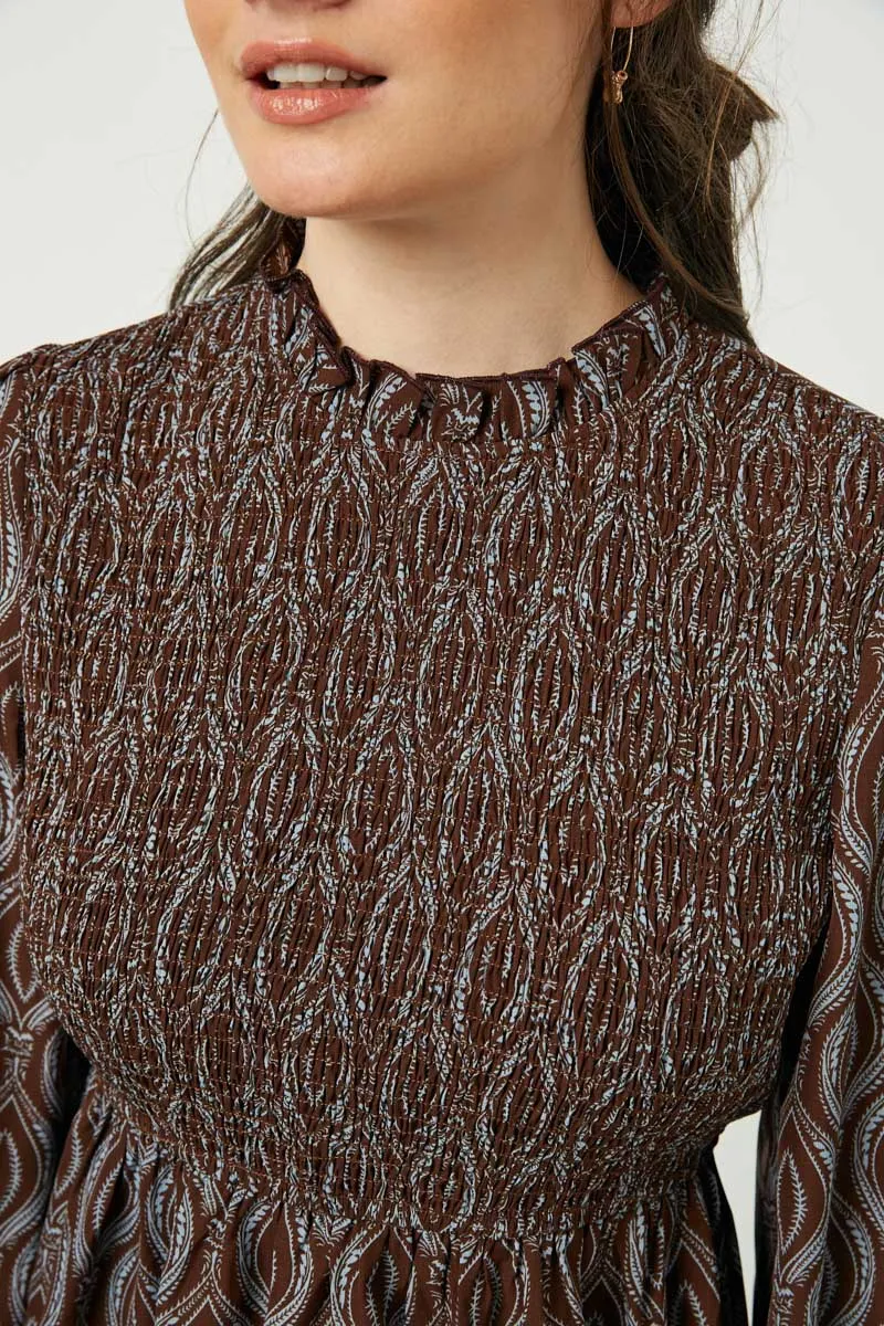 Womens Ruffle Sleeve Smocked Top sold by Hayden product image thumbnail 3