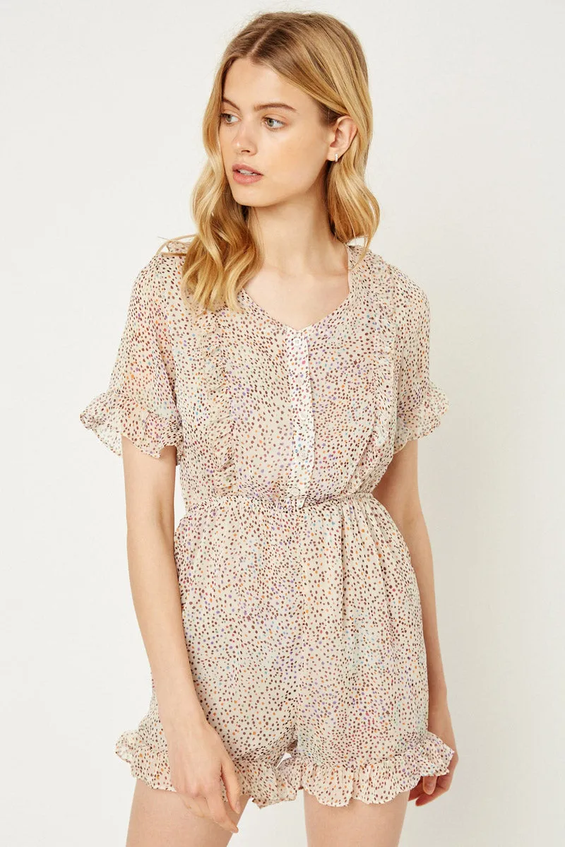 Womens Ruffle Smock Waist Romper sold by Hayden product image thumbnail 5