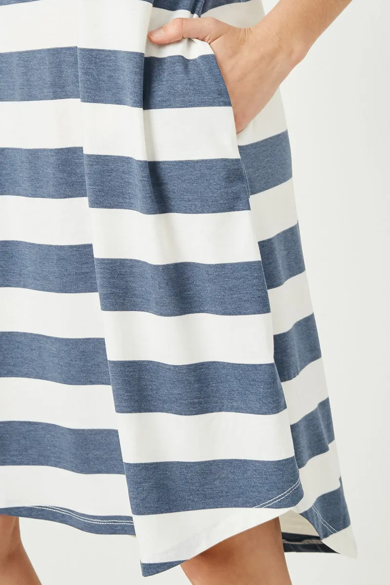 Womens Scoop Neck Stripe Knit Dress sold by Hayden product image thumbnail 4