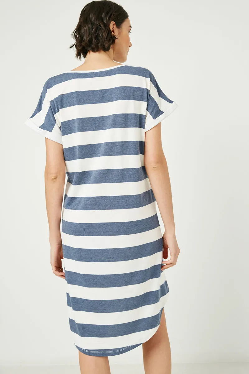 Womens Scoop Neck Stripe Knit Dress sold by Hayden product image thumbnail 5