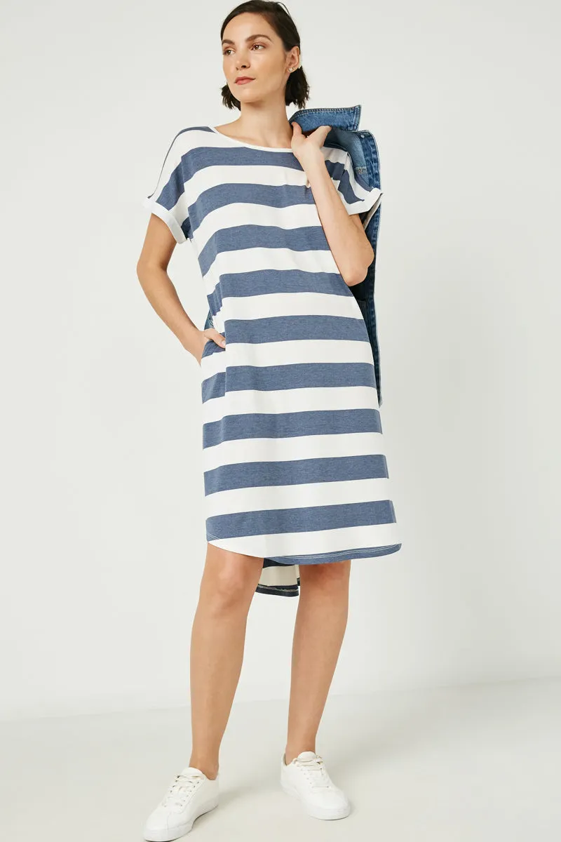 Womens Scoop Neck Stripe Knit Dress sold by Hayden product image thumbnail 3