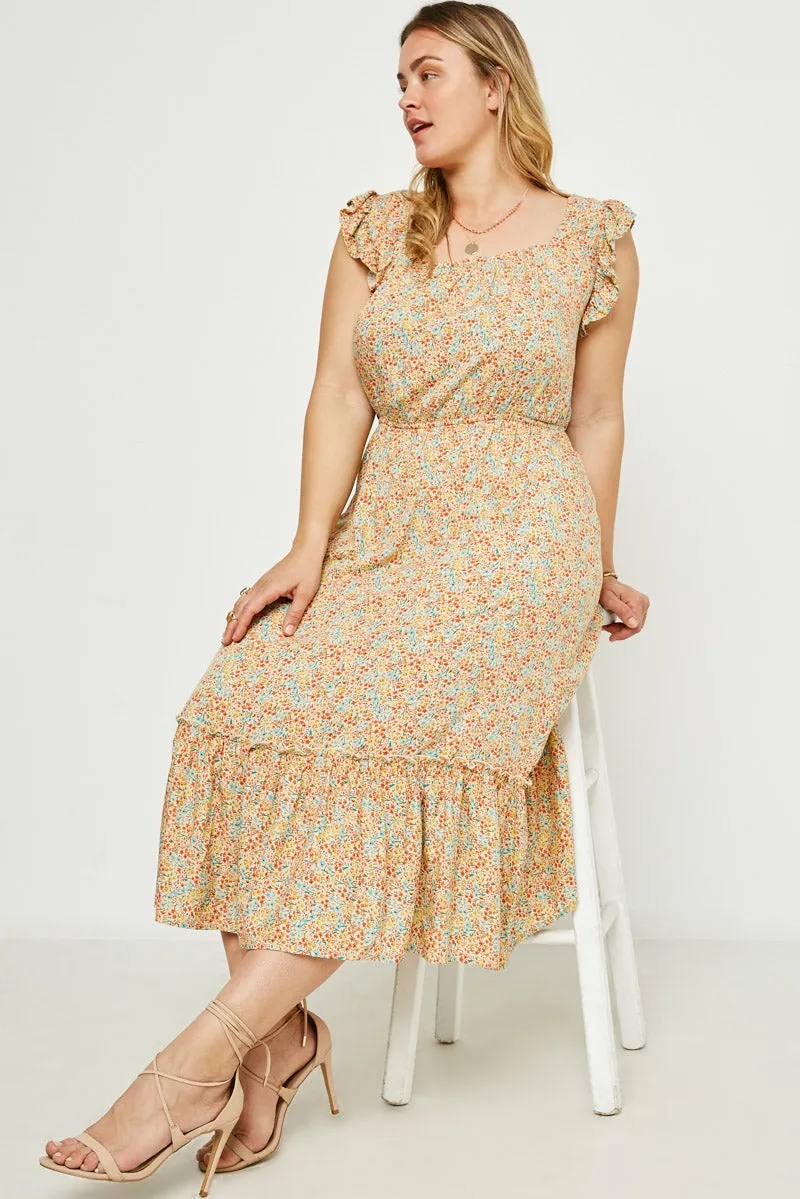 Womens Floral Tiered Ruffle Sleeveless Dress sold by Hayden product image thumbnail 2