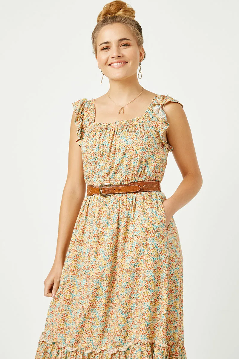 Womens Floral Tiered Ruffle Sleeveless Dress sold by Hayden product image thumbnail 3