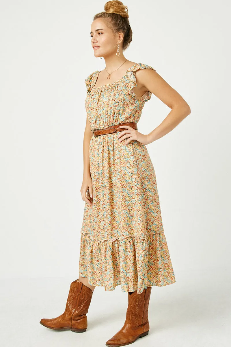 Womens Floral Tiered Ruffle Sleeveless Dress sold by Hayden product image thumbnail 4