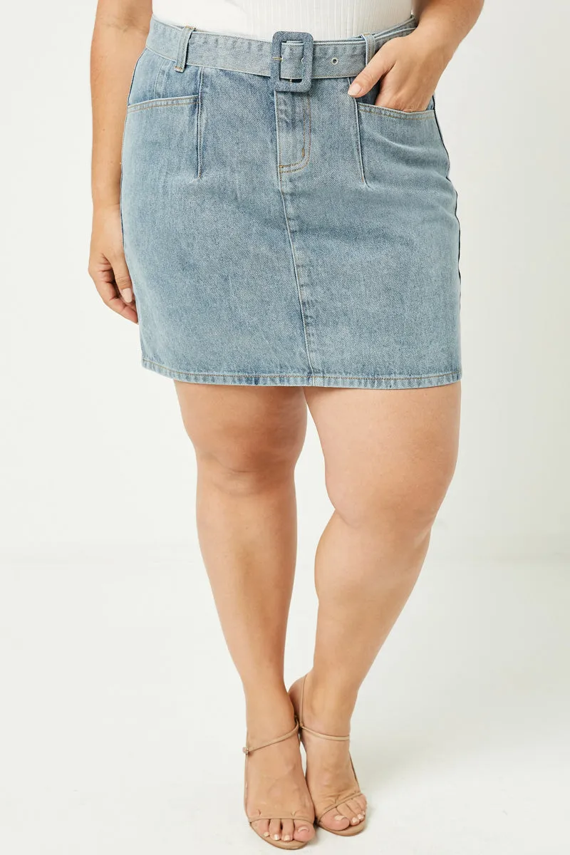 Womens Belted Denim Skirt sold by Hayden product image thumbnail 5