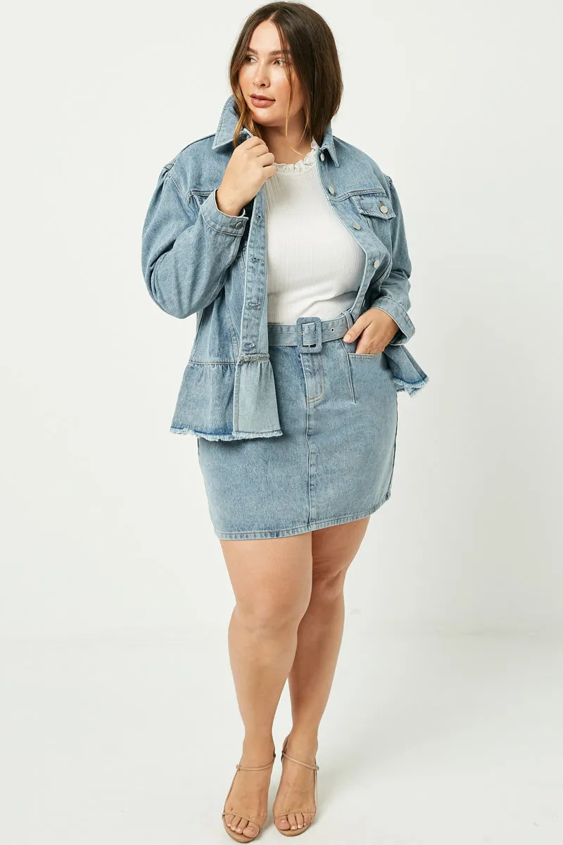 Womens Belted Denim Skirt sold by Hayden product image thumbnail 2