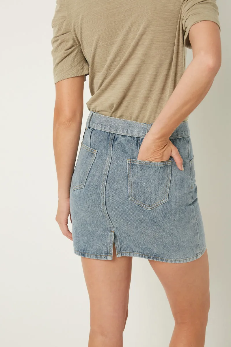 Womens Belted Denim Skirt sold by Hayden product image thumbnail 3