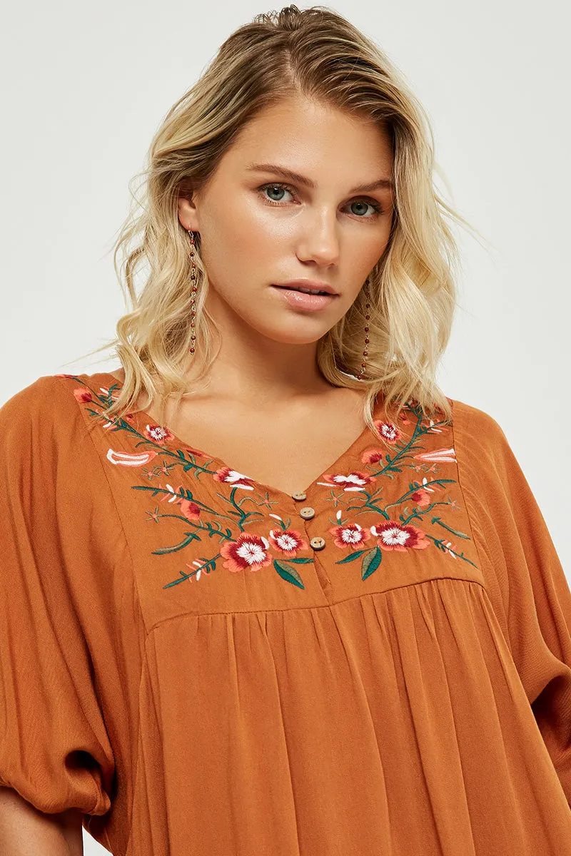 Womens Floral Embroidered Shift Dress sold by Hayden product image thumbnail 5