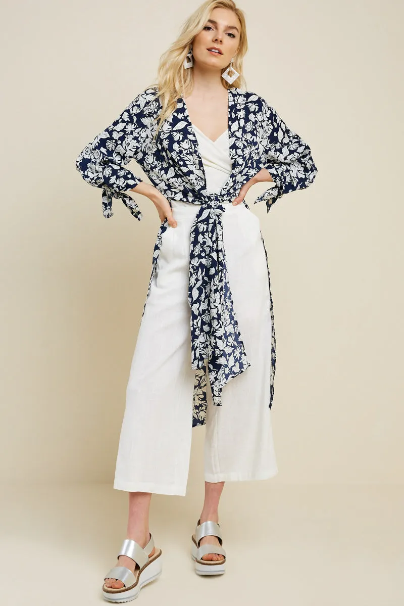Womens Floral Tie-Front Kimono sold by Hayden product image thumbnail 4