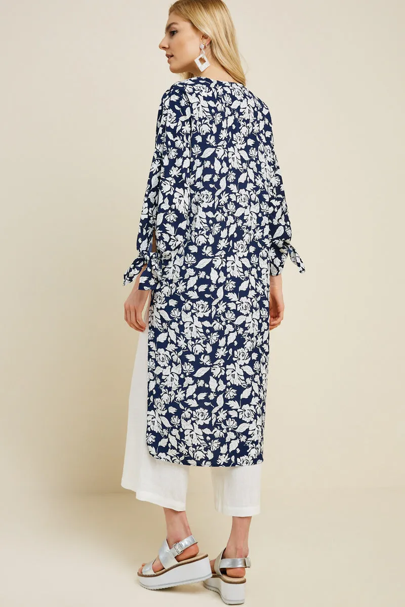 Womens Floral Tie-Front Kimono sold by Hayden product image thumbnail 2