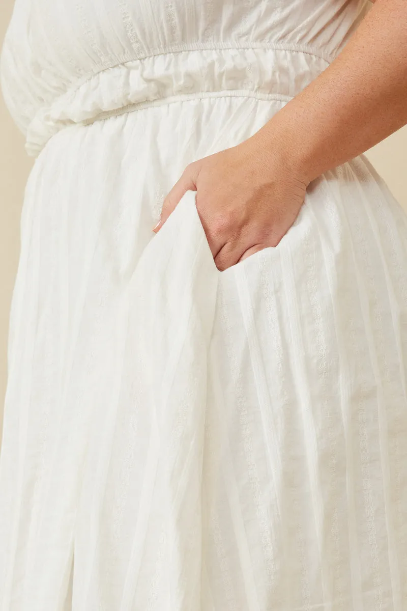 Womens Embroidery Textured Off Shoulder Puff Sleeve Dress sold by Hayden product image thumbnail 5