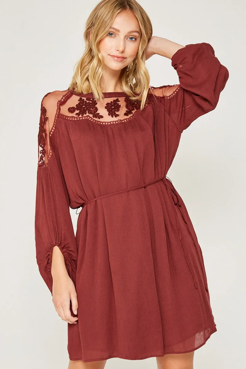 Womens Sheer Belted Tunic Dress sold by Hayden product image thumbnail 5
