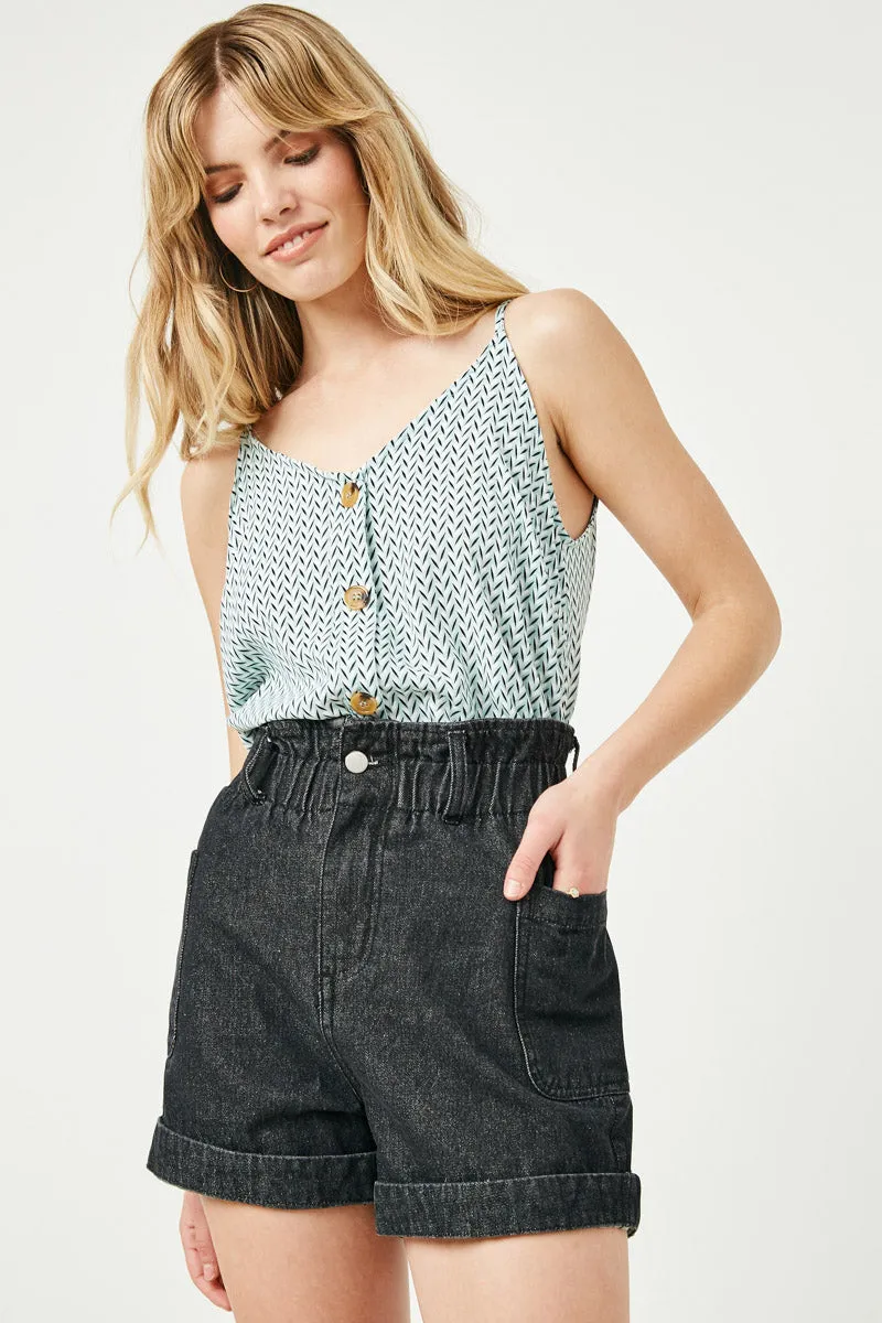 Womens Mixed Chevron Print Buttoned Cami sold by Hayden product image thumbnail 3