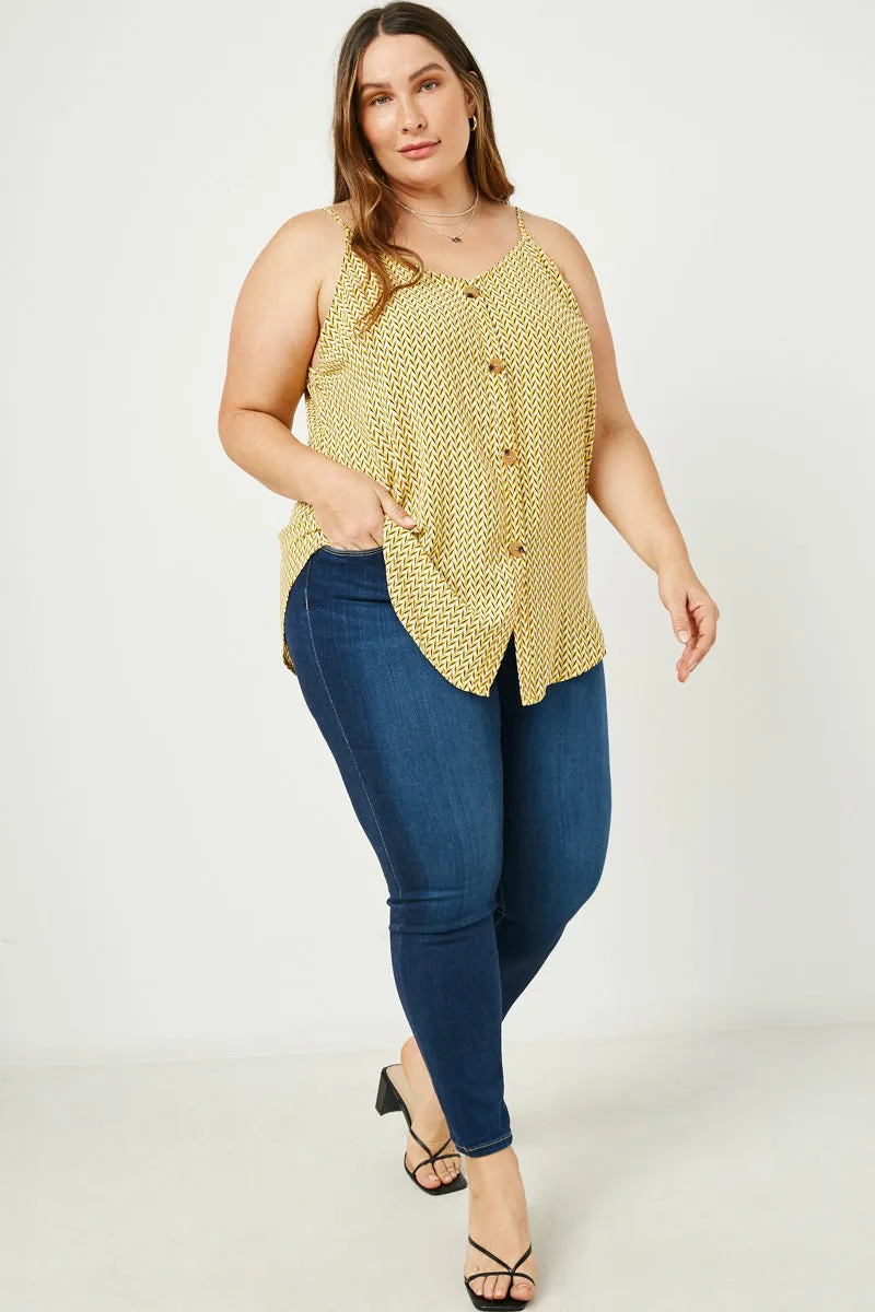 Womens Mixed Chevron Print Buttoned Cami sold by Hayden product image thumbnail 2