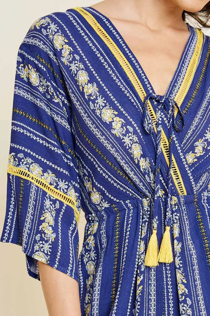Womens Printed Kimono Sleeve Romper sold by Hayden product image thumbnail 4